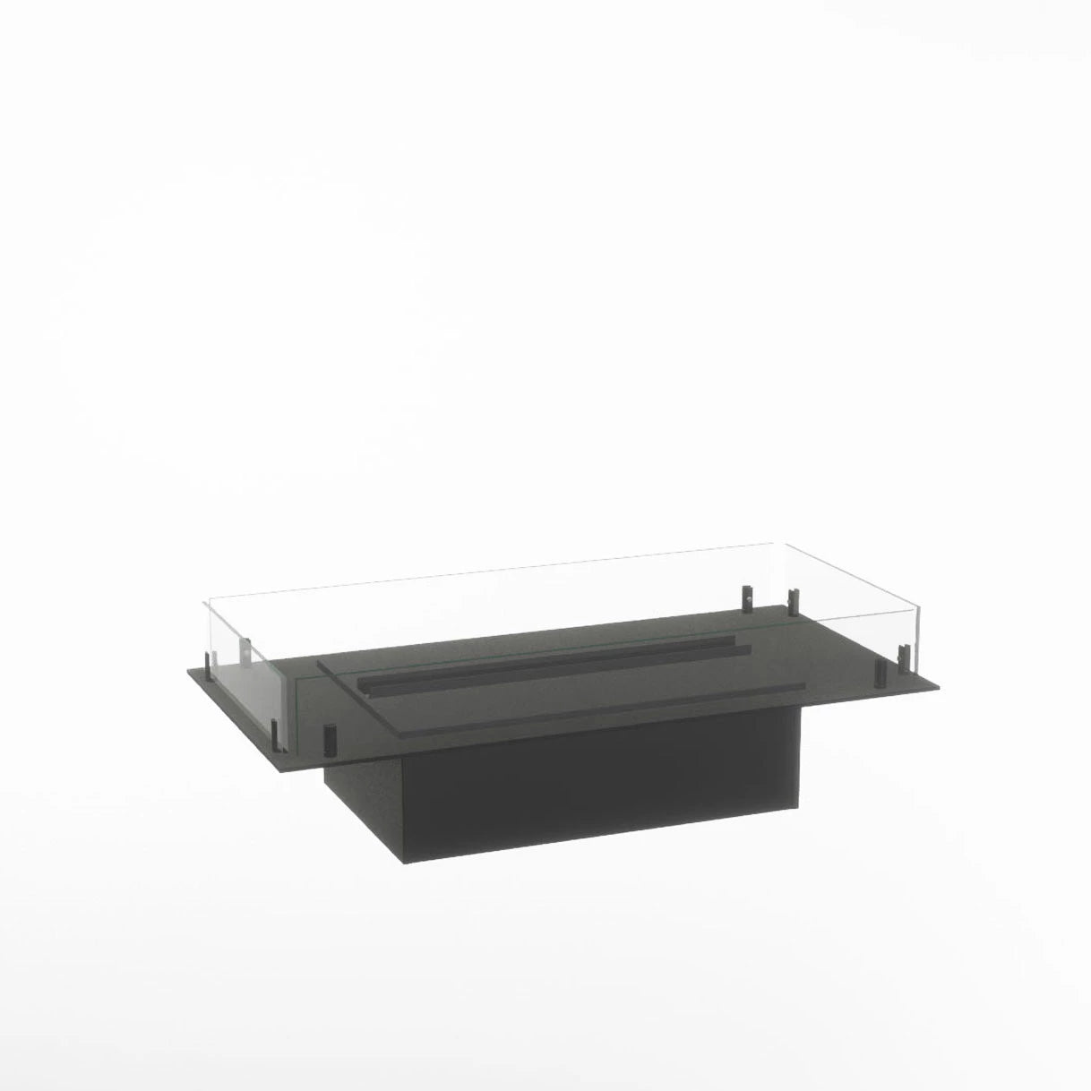 Modern Foco Myst Free 800 water vapour fireplace with sleek design and glass enclosure.