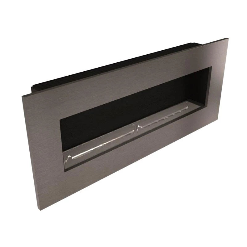 Icon Fires Nero 1450 Wall Fire - Brushed Steel