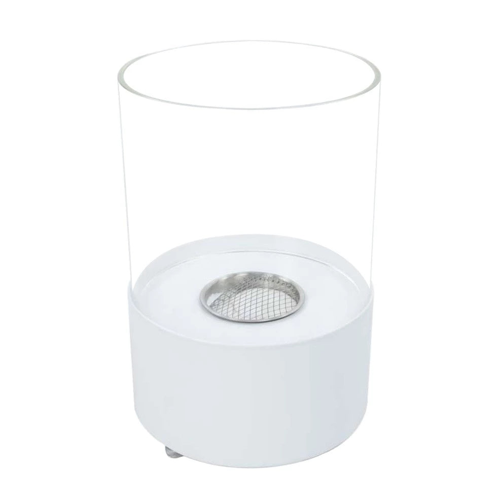 Kennington Round Tabletop Bioethanol Fireplace - White