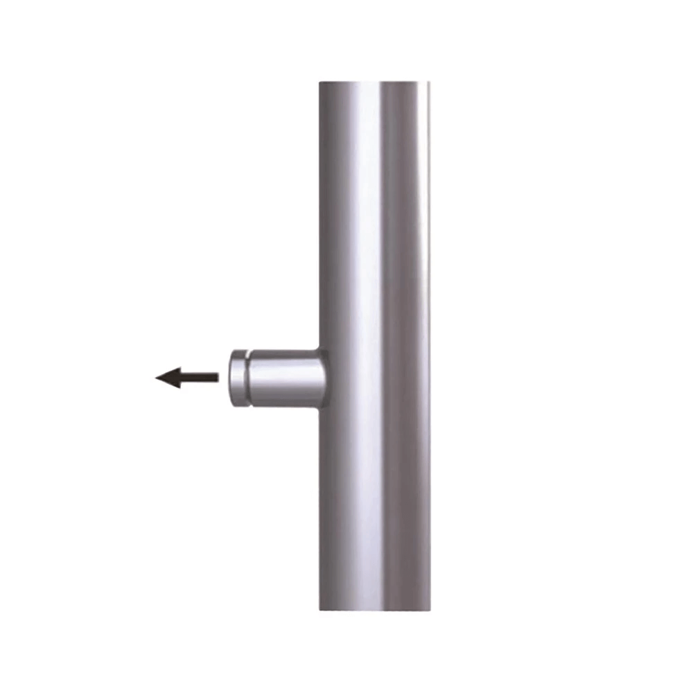 Cocoon Fires Adjustable Rod in polished steel, featuring adjustability for versatile use, measuring 147 cm by 102 cm.