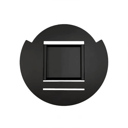Black mounting plate for Cocoon burner, designed for Cocoon Aeris, Pedestal, and Terra fireplaces.