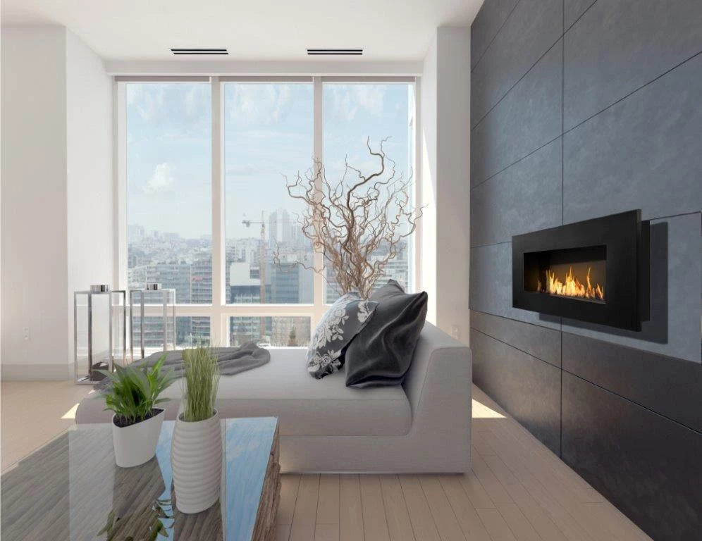 Icon Fires Nero 1150 Wall Fire - Black