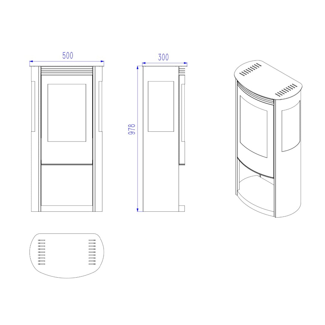 Lincoln White - Bioethanol Wood-burning Stove