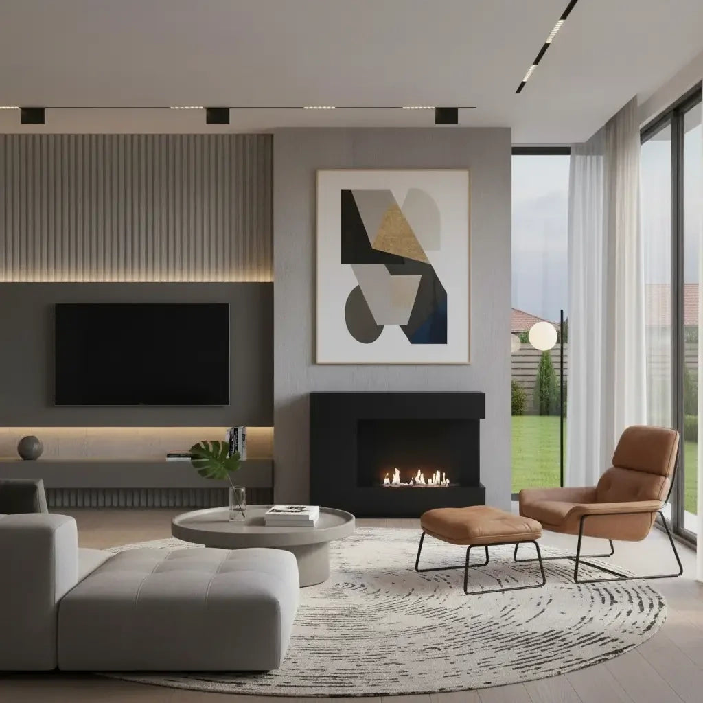 Seattle Freestanding Bioethanol Fireplace – Black